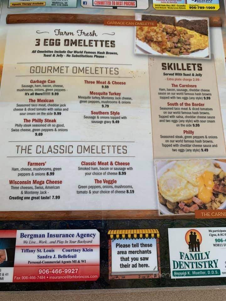 Wildwood Restaurant - Hermansville, MI menu_pic