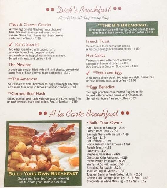Dick's Restaurant - Mexico, ME menu_pic