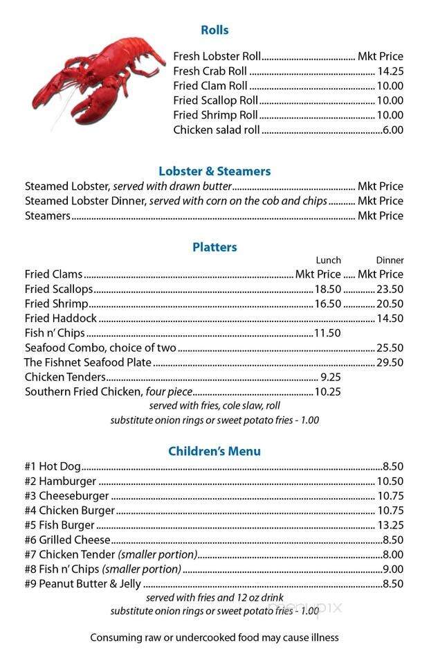 Fish Net - Blue Hill, ME menu_pic