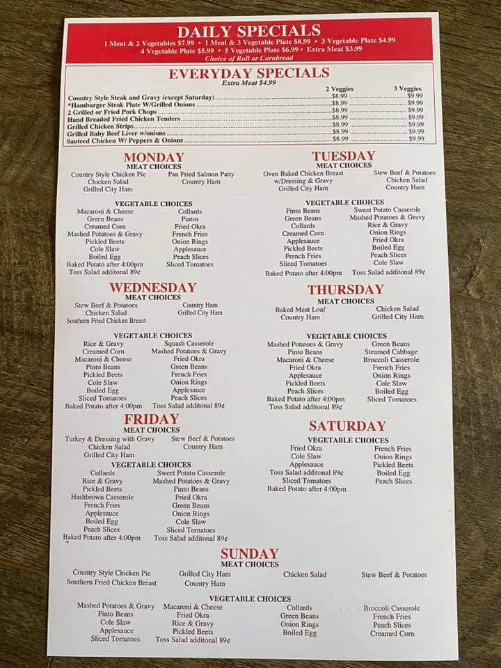 Shelby Cafe - Shelby, NC menu_pic