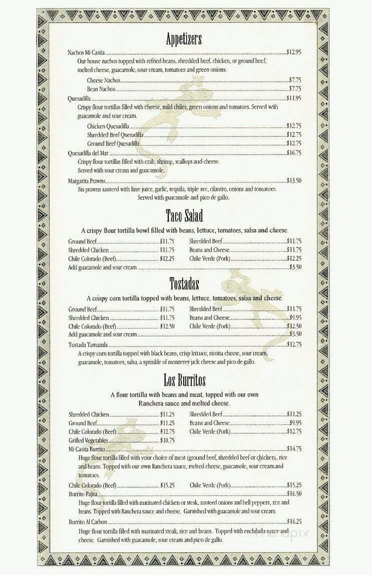 Mi Casita Mexican Restaurant - Friday Harbor, WA menu_pic