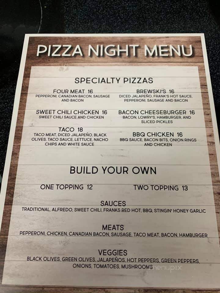 Brewskis LLC - Thompson, ND menu_pic