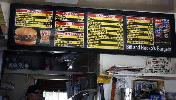 Bill's Hamburgers - Van Nuys, CA menu_pic