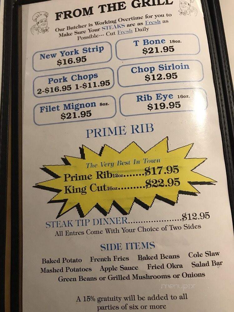 Webbers Steak House - South Daytona, FL menu_pic