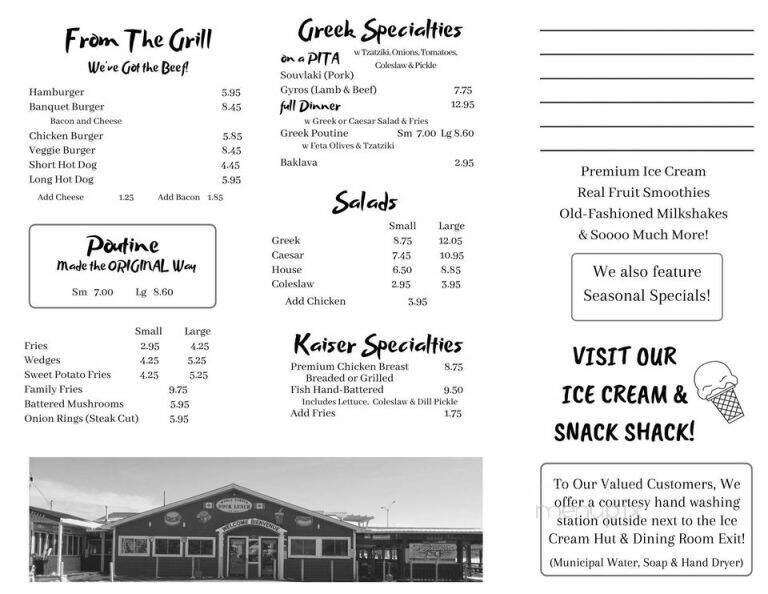 Dock Lunch - Penetanguishene, ON menu_pic