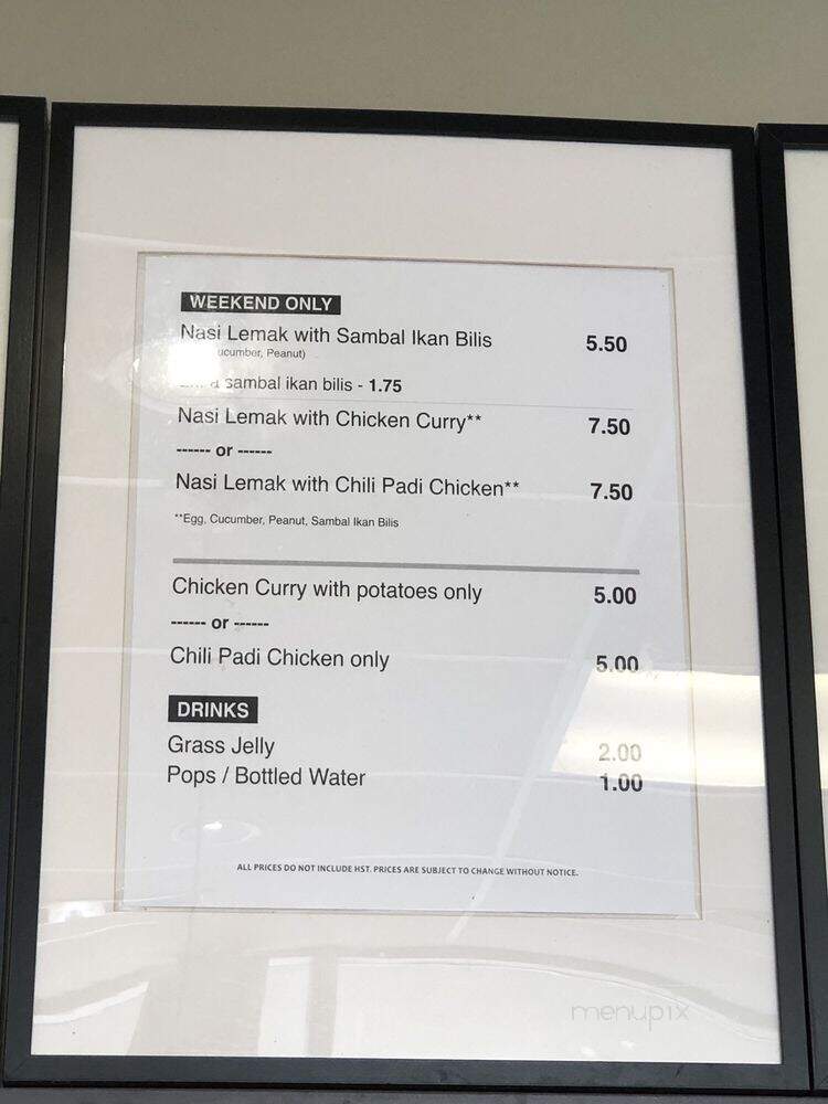 One 2 Snacks - Toronto, ON menu_pic