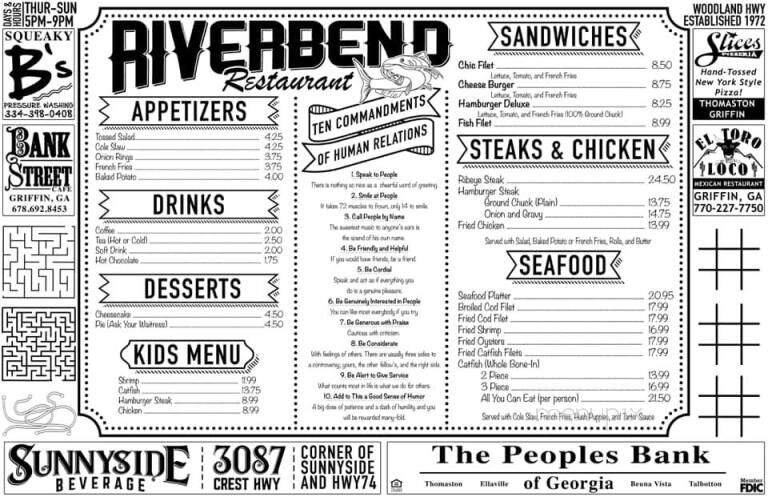 Riverbend Restaurant - Thomaston, GA