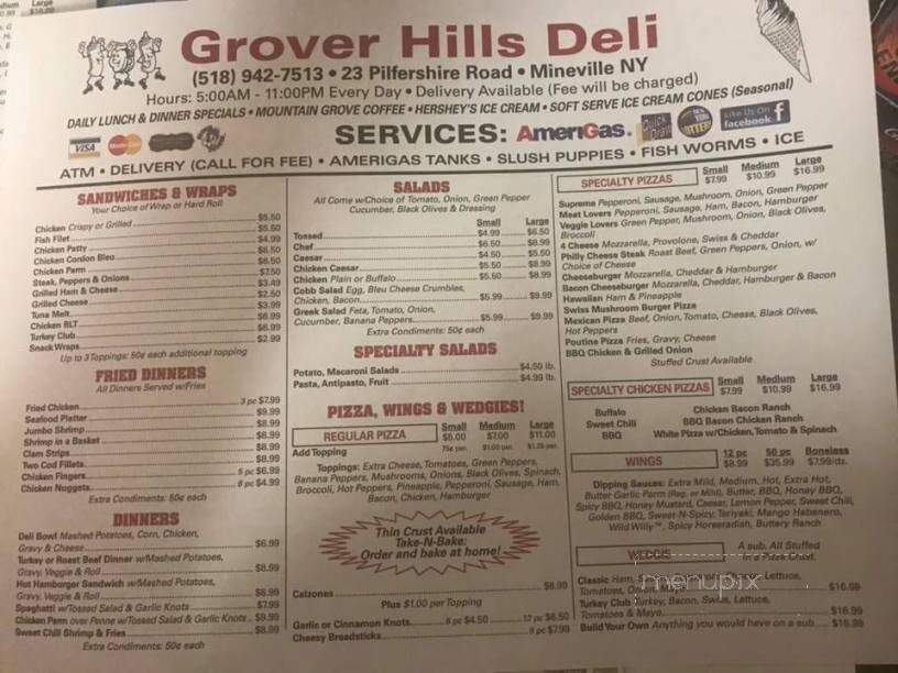 Grover Hills Deli - Mineville, NY