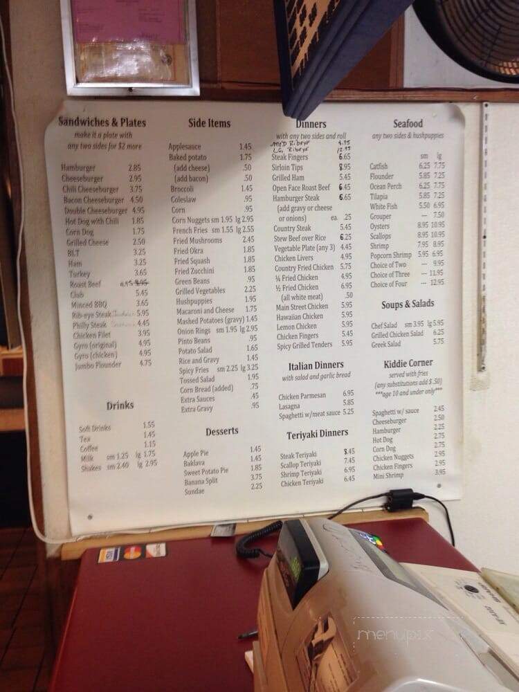 Beef & Rib Restaurant - Westminster, SC menu_pic