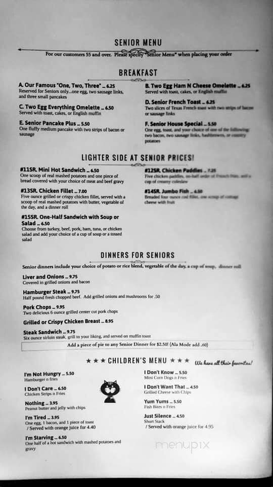 Julie's Family Restaurant - Superior, WI menu_pic