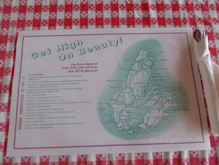 The Chowder House - Neils Harbour, NS menu_pic