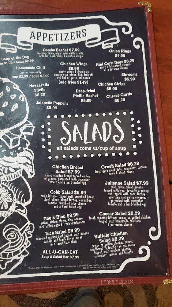 Izzy's Dockside Diner & Pub - Berlin, WI menu_pic