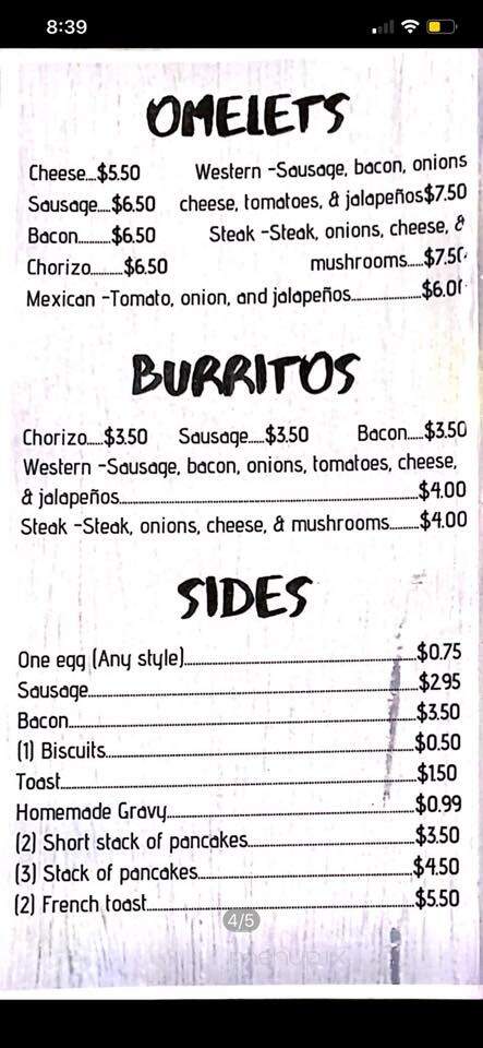 Tacos Miguel - Brownsboro, TX menu_pic