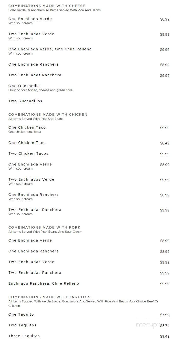 La Casita - San Manuel, AZ menu_pic
