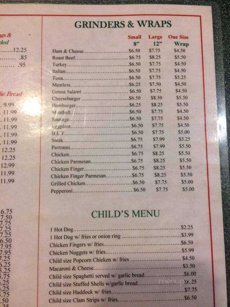 Village Pizza - Woodsville, NH menu_pic