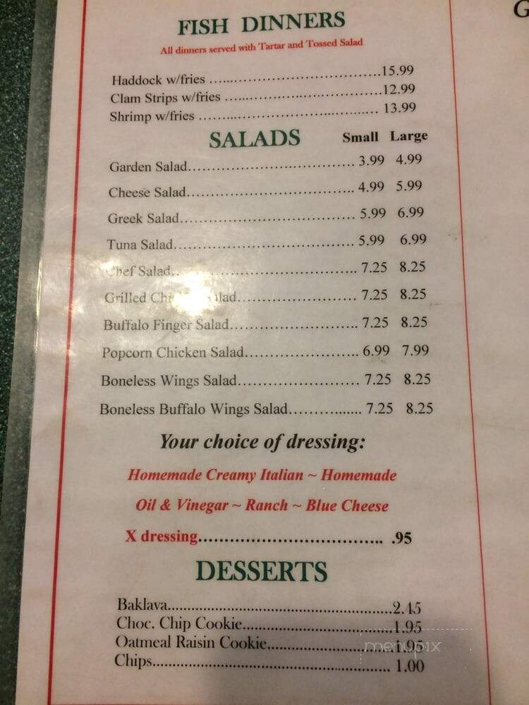 Village Pizza - Woodsville, NH menu_pic