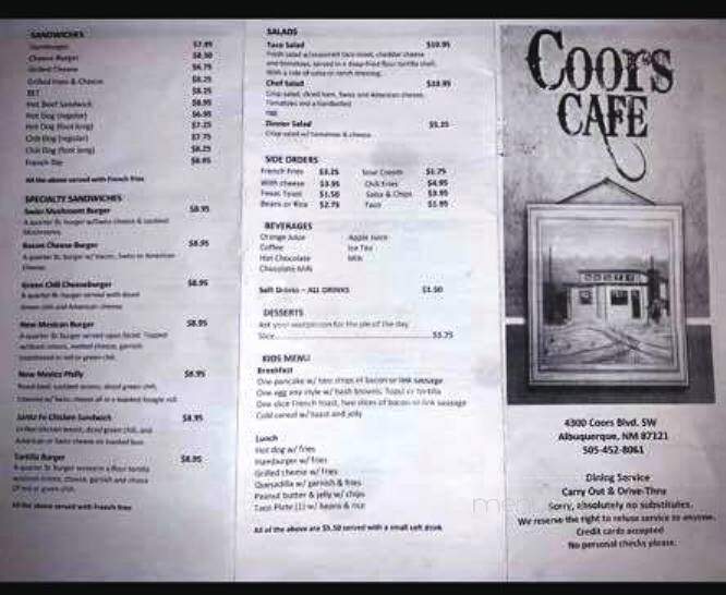 Coor's Cafe - Albuquerque, NM