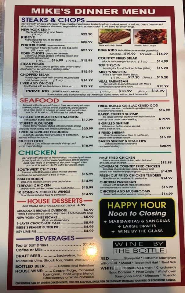 Mike's Grill - Bartow, FL menu_pic