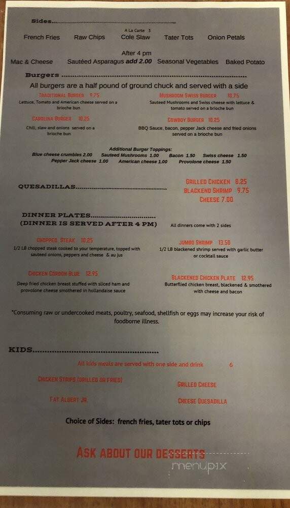 R & B Pub House - York, SC menu_pic