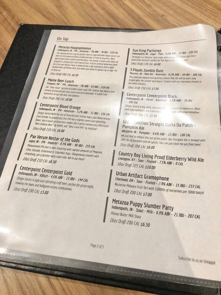 Doughnuts & Dragons - Indianapolis, IN menu_pic