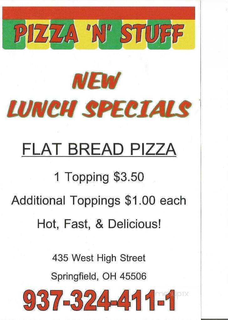 Pizza-N-Stuff - Springfield, OH menu_pic