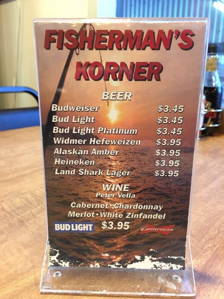 Fisherman's Korner Restaurant - Garibaldi, OR menu_pic