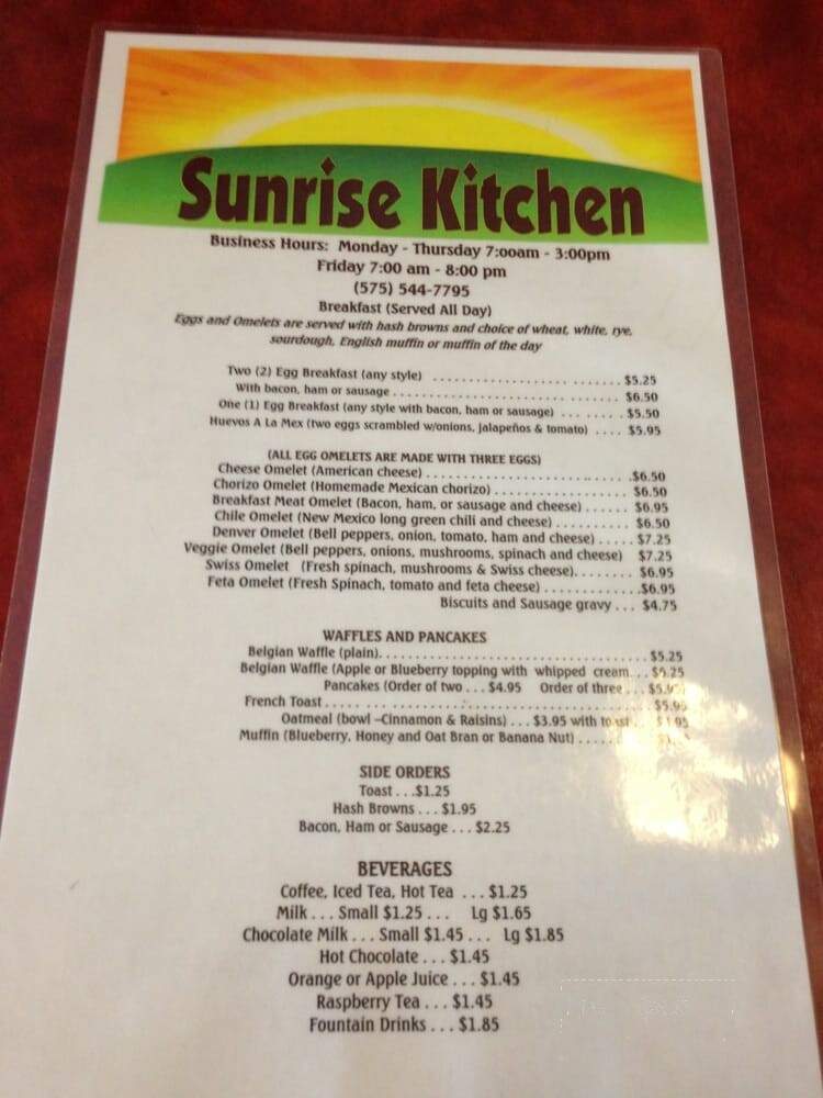 Sunrise Kitchen - Deming, NM