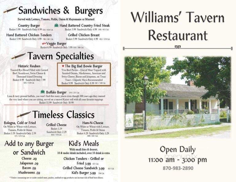 Williams Tavern Restaurant - Washington, AR