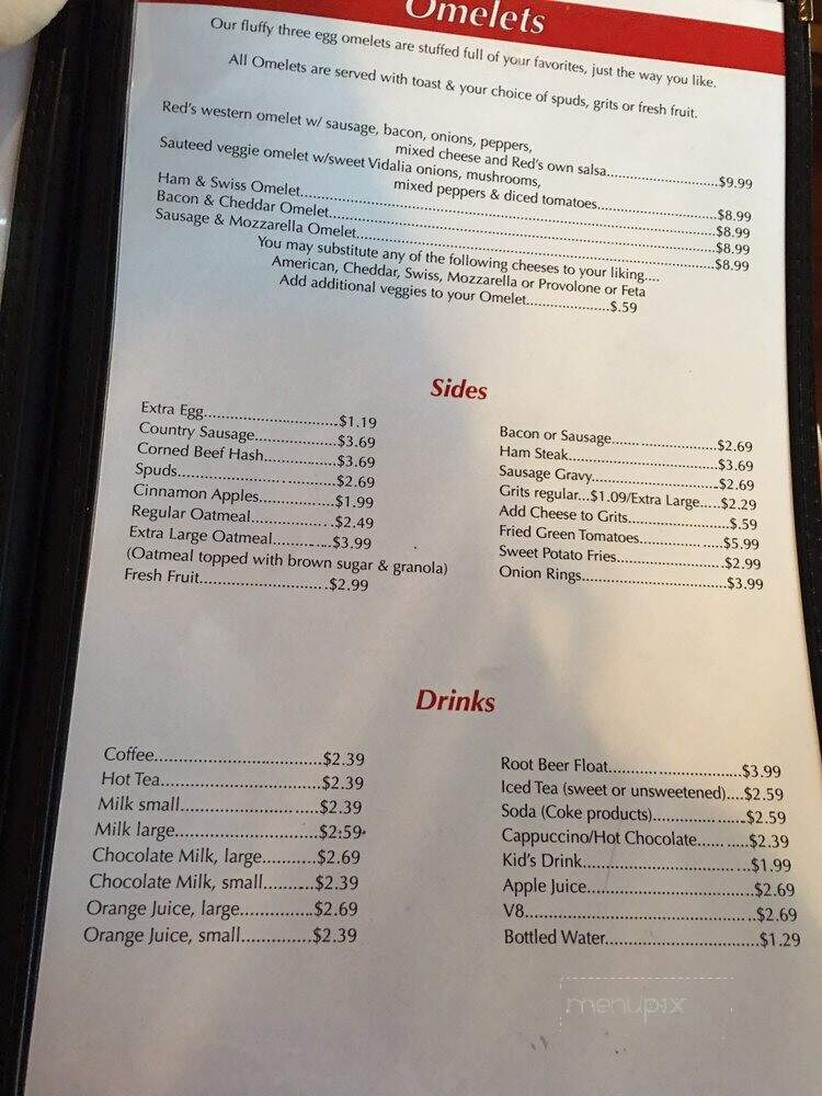 Red's Restaurant - Hernando, FL menu_pic