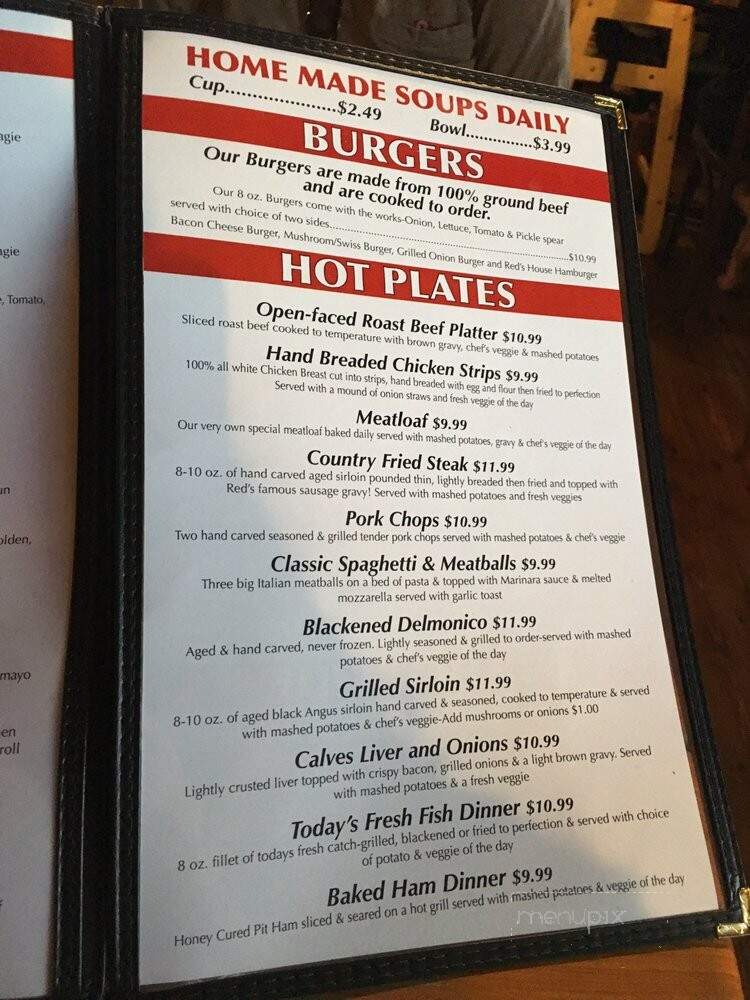 Red's Restaurant - Hernando, FL menu_pic