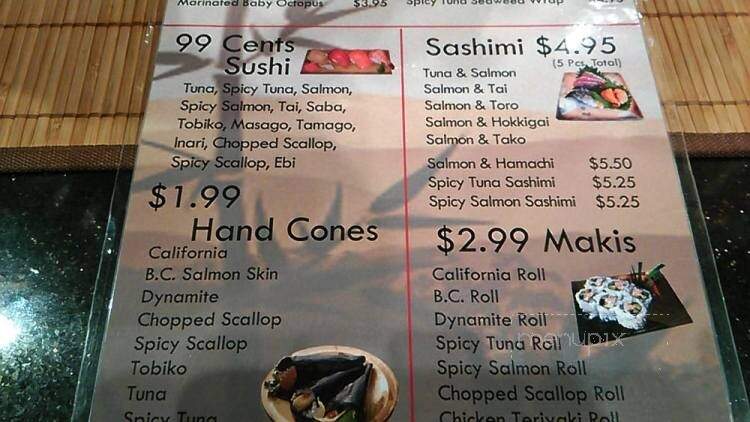 Koto Izakaya Sushi & Robata - Richmond, BC menu_pic