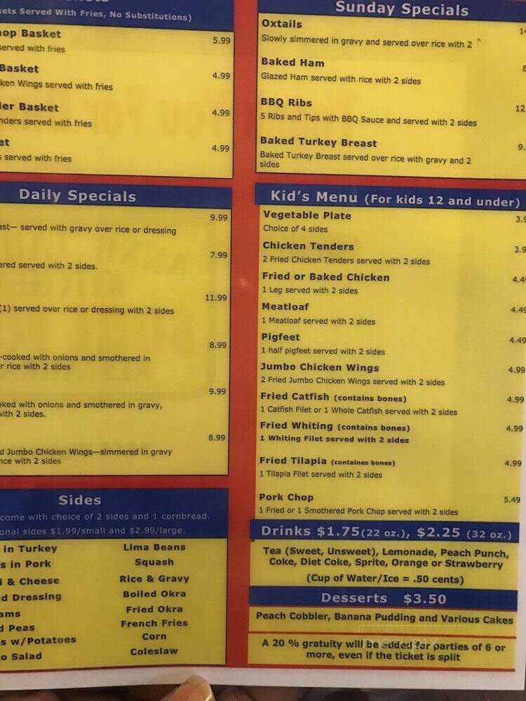 Menu of Annie Laura's Kitchen in Riverdale, GA 30274