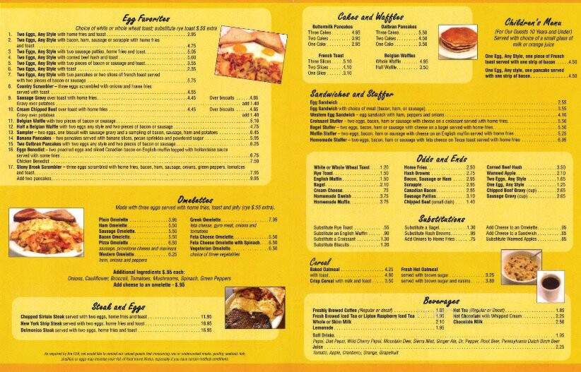 Stonybrook Family Restaurant - York, PA menu_pic