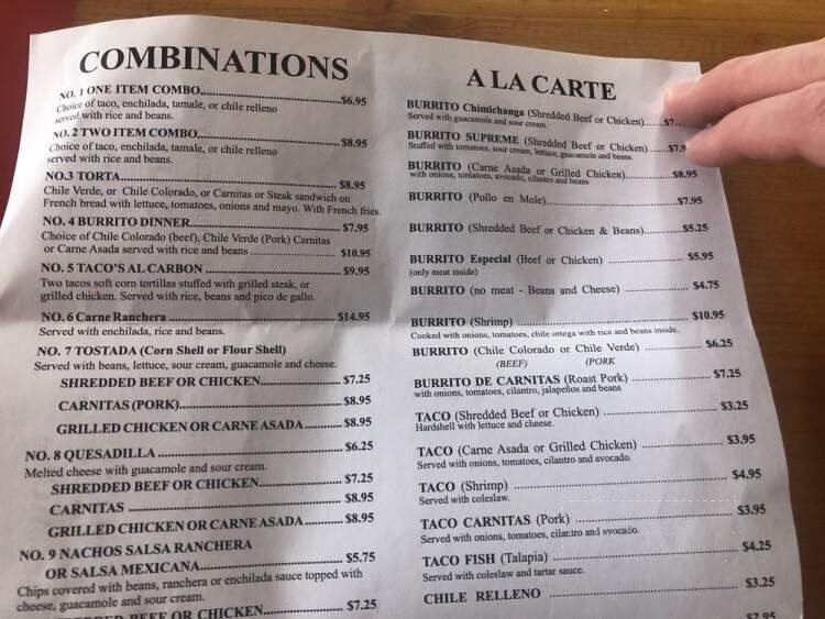El Toreo West - Palmdale, CA menu_pic