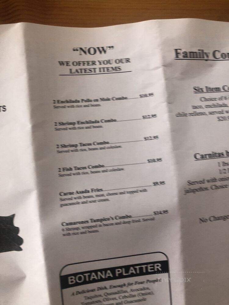 El Toreo West - Palmdale, CA menu_pic