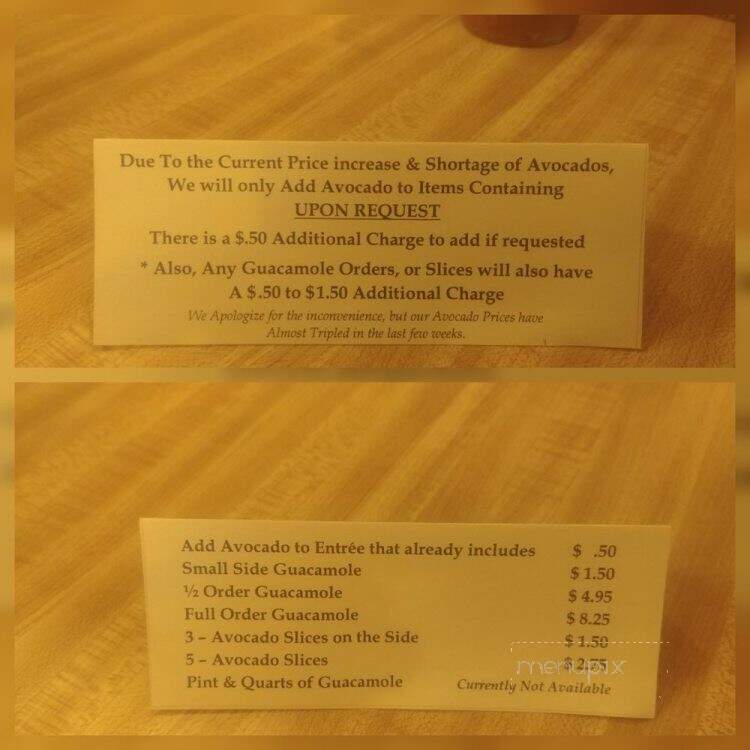 Vince's Mexican Restaurant - Woodland, CA menu_pic