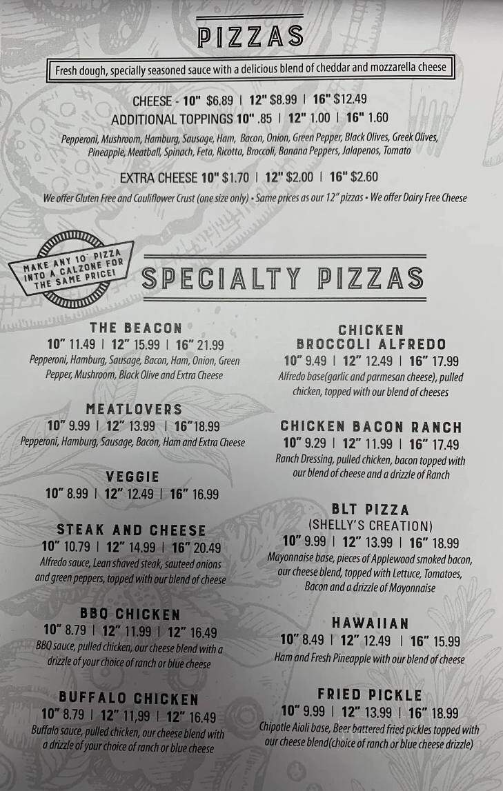The Beacon - Raymond, ME menu_pic
