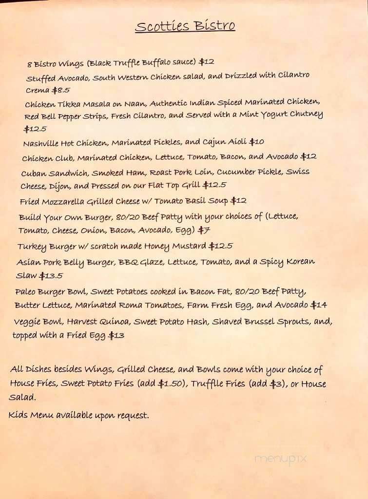 Scotties Bistro - Longview, TX menu_pic