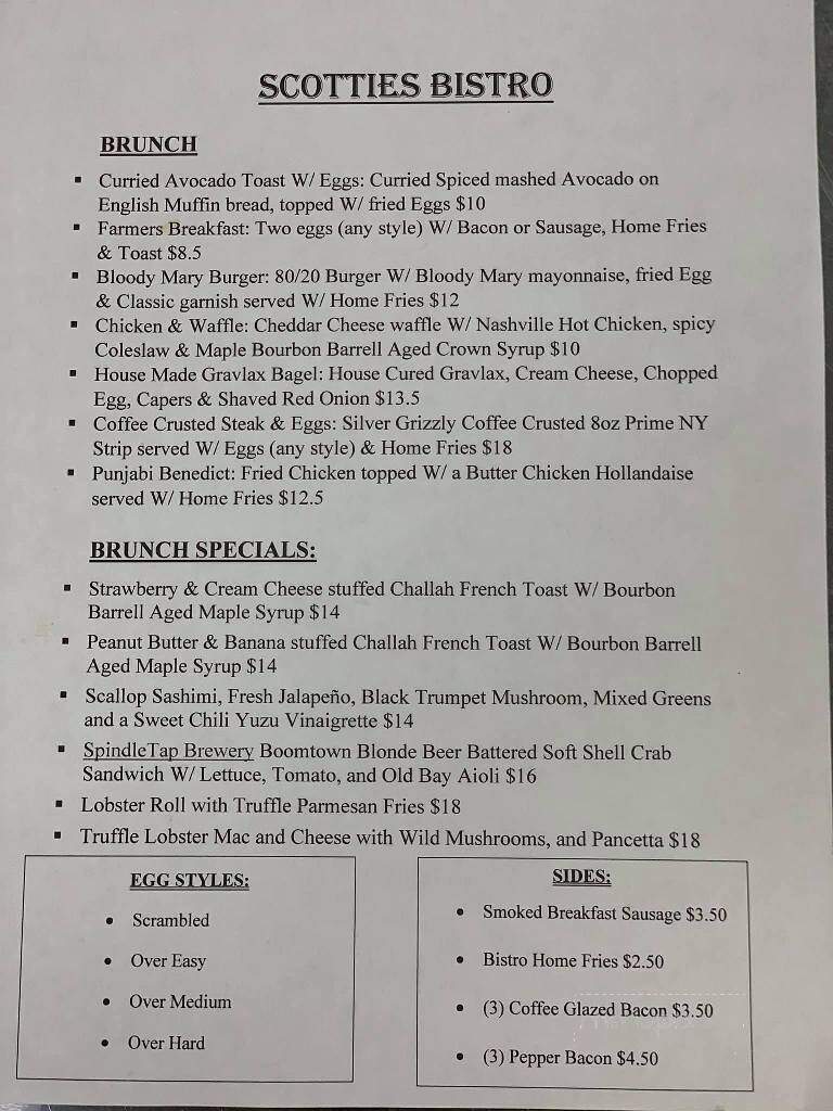 Scotties Bistro - Longview, TX menu_pic