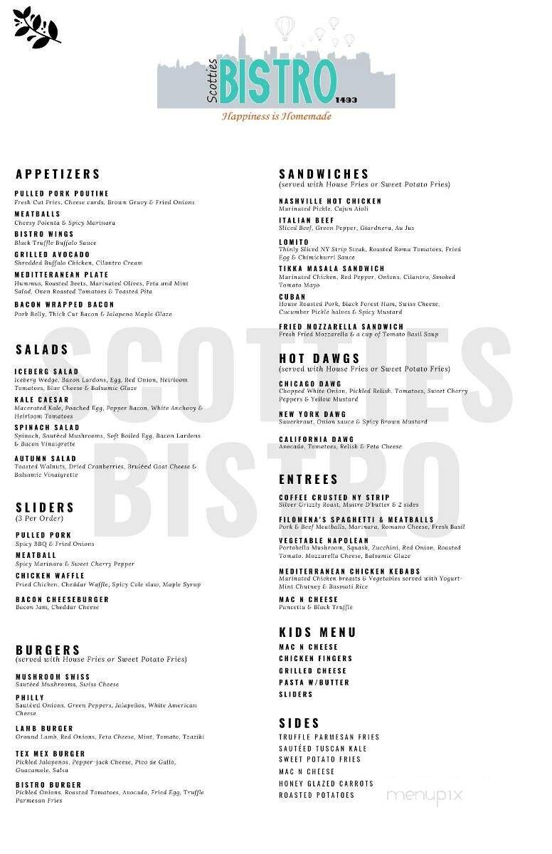Scotties Bistro - Longview, TX menu_pic