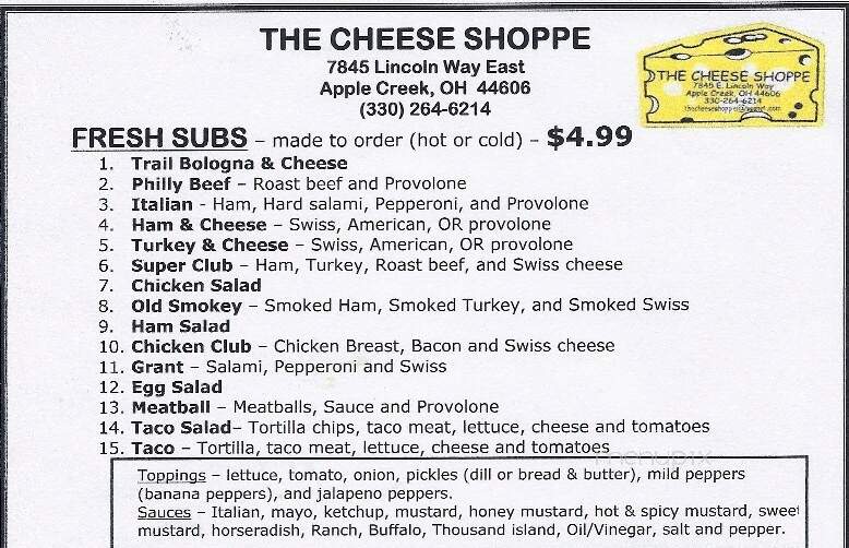 Cheese Shop & Subs - Wooster, OH