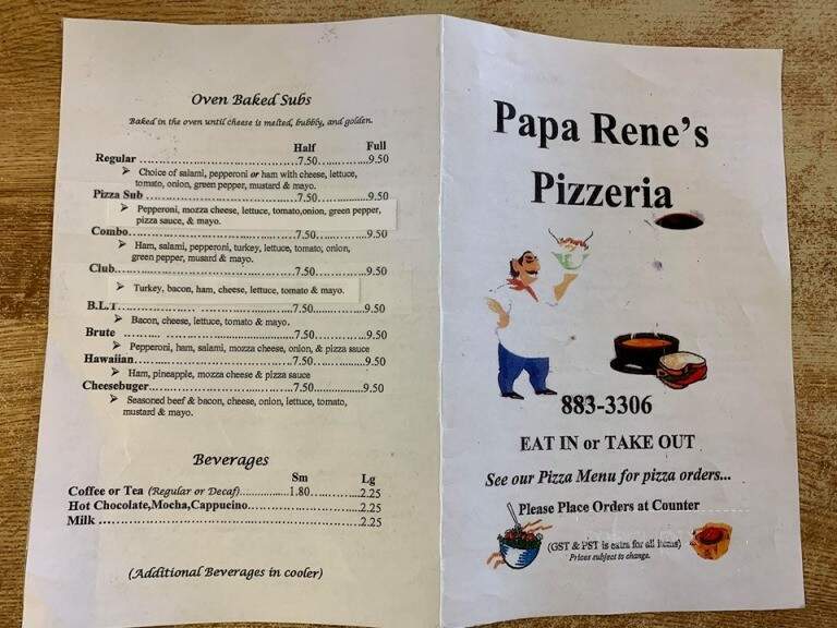 Papa Rene's Pizzeria - Spiritwood, SK
