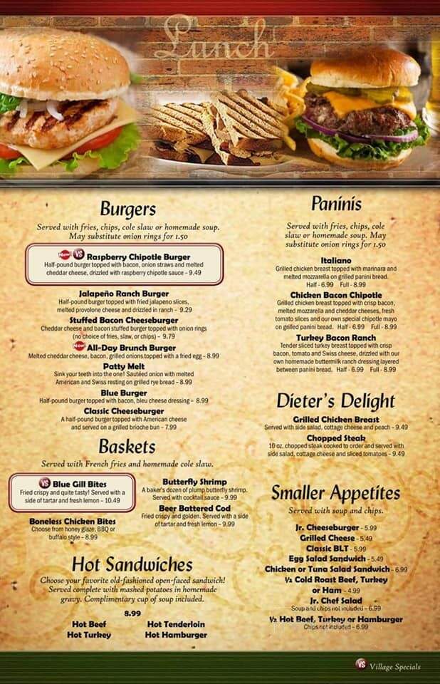 Village Diner - Bradley, IL menu_pic