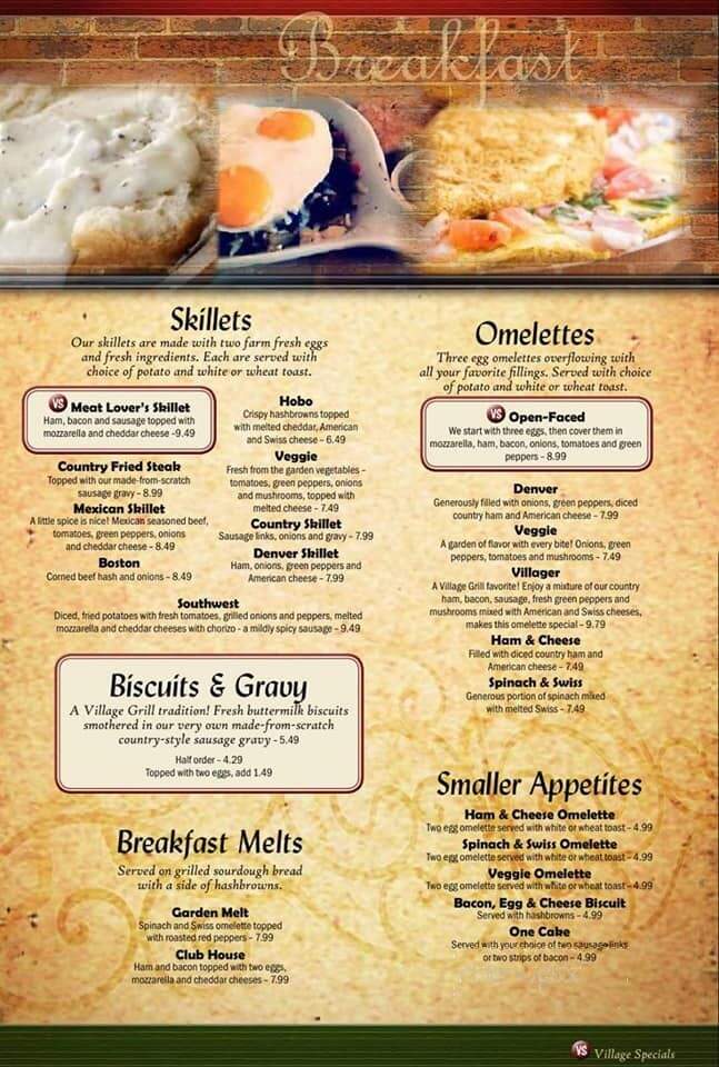 Village Diner - Bradley, IL menu_pic