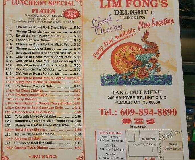 Lim Fong's Delight - Pemberton, NJ