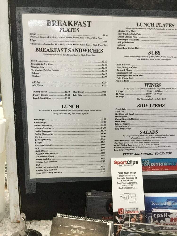 Tucker's Place Cafe - Advance, NC menu_pic