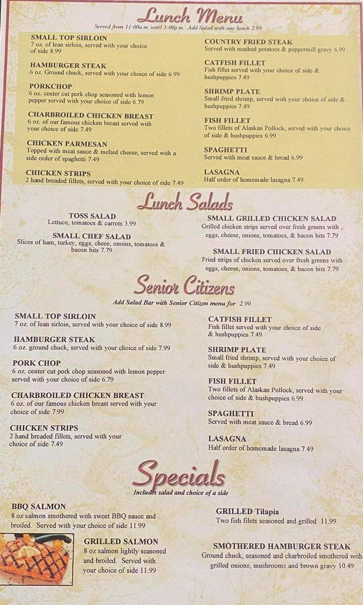Grecian Steakhouse - Lafayette, TN menu_pic