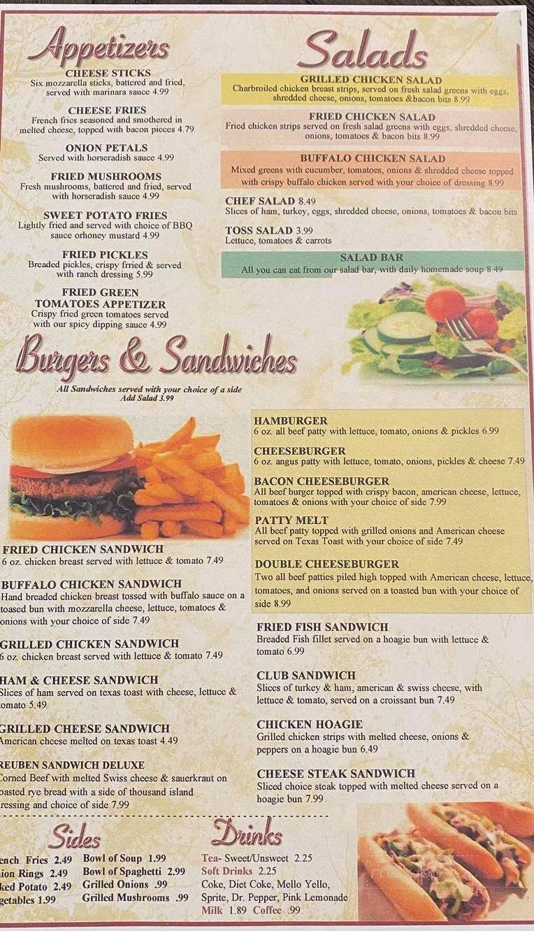 Grecian Steakhouse - Lafayette, TN menu_pic