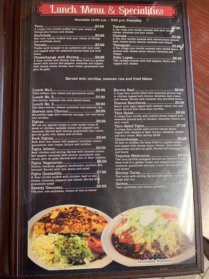 El Tapatio - Winner, SD menu_pic