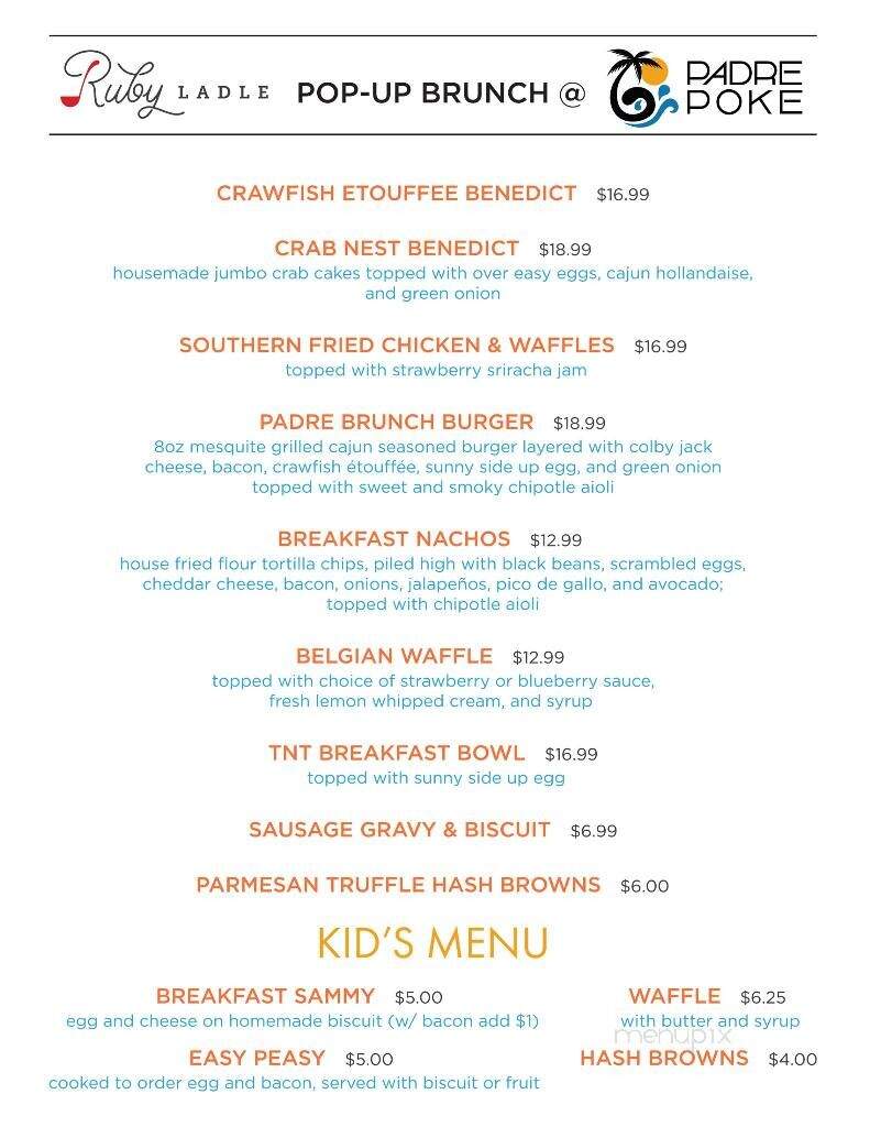 Padre Poke - Corpus Christi, TX menu_pic